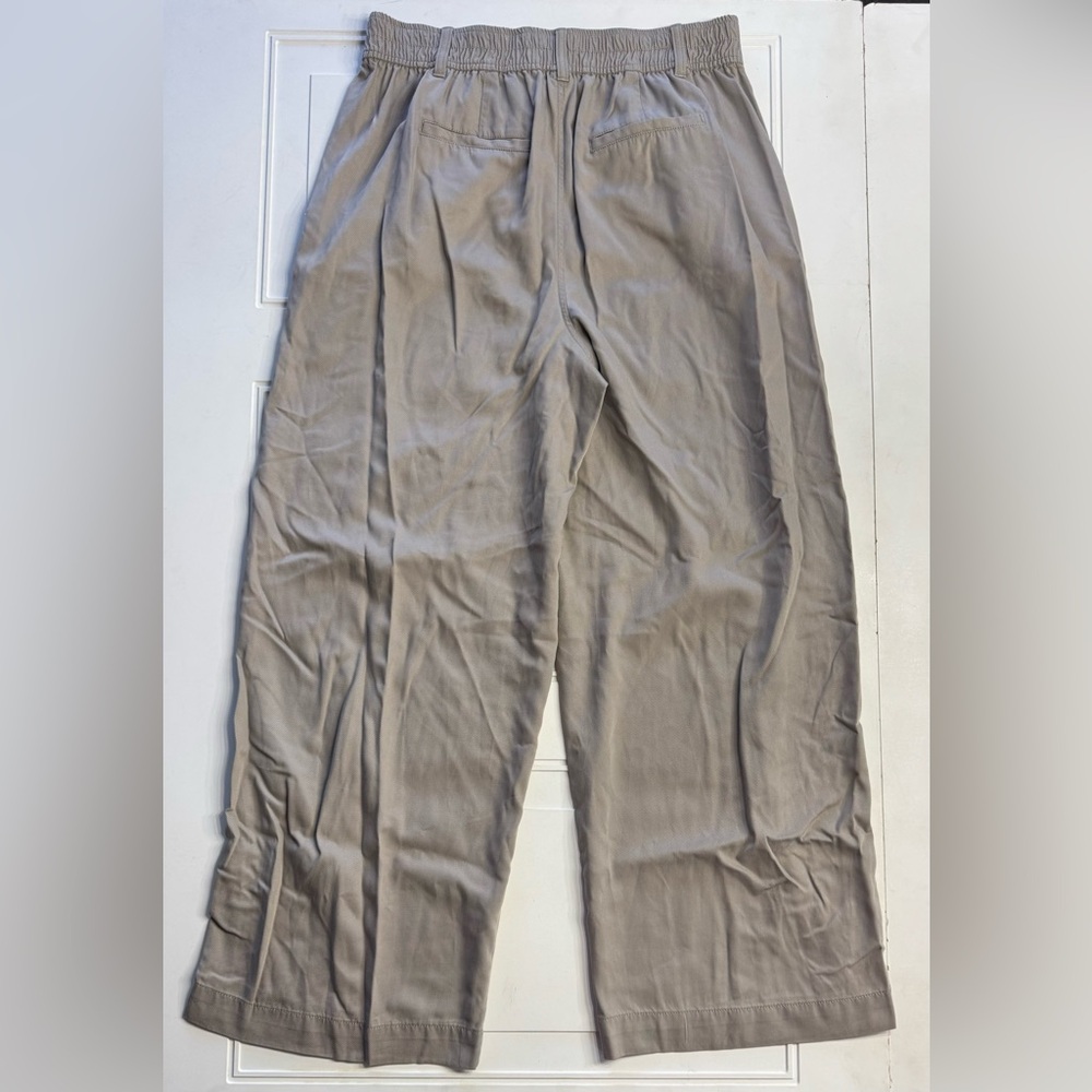 Madewell Women’s Sz 14 Super High Rise Tan Wide Leg Trousers Pants Stretch Waist - Picture 6 of 7